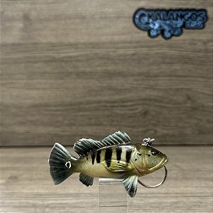Chaveiro artesanal tucunaré azul