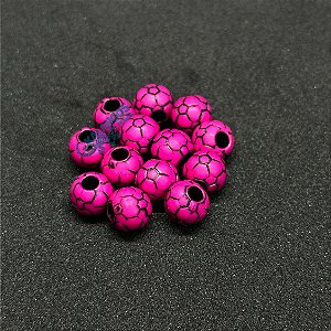 Miçanga Bolinha de futebol rosa da Kalangos (10 unidades)