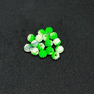 Miçanga Abacaxi branca/verde da Kalangos (10 unidades)