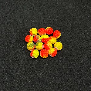 Miçanga Abacaxi amarela com laranja da Kalangos (10 unidades)