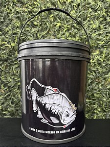 Balde de ceva Kalangos Pesca todo preto - 8 litros