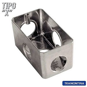 Caixa Múltipla Condulete 3/4'' Tramontina Alumínio Tipo X