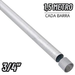 Tubo Eletroduto Condulete Galvanizado 3/4'' BeGê 1,5 Metro
