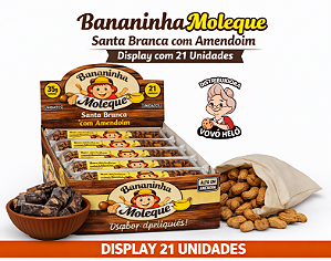 Bananinha Moleque Santa Branca com Amendoim Display 21 Unidades