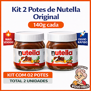 Kit 2 Potes de Nutella de 140g
