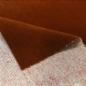 Veludo Flocado Embalagem e Decoração - Marrom Café