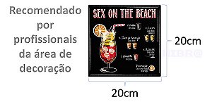 Quadro Decorativo Drink Sex On The Beach Receita Hapy Hour