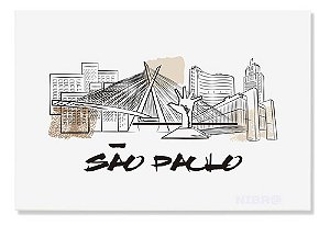 Quadro Decorativo Paisagem Urbana Turismo Cidade São Paulo