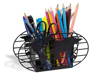 Porta Caneta / Lápis Organizador - Duplo Mapa Mundi Grade