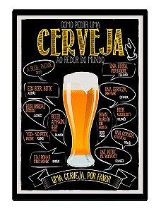 Quadro Decorativo Cerveja - Churrasqueira Ou Área De Lazer