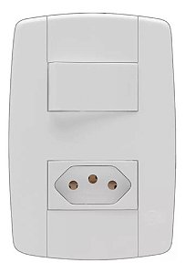Interruptor Ilumi Mod Lev 1 Simples + Tomada 2p + T