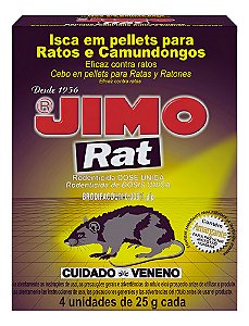 Inseticida Jimo 4x25g Controle Eficaz De Ratos E Camundongos