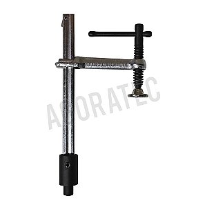 Sargento / Grampo de Fixação para Mesa de Solda, Sistema 16, 220x100mm, com Fuso e Rótula cabo em T SHUEN-6200