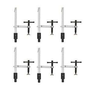 Sargento / Grampo de Fixação para Mesa de Solda, Sistema 16, 165x83mm, com Fuso e Rótula cabo em T - 6 unid. SHUDN-6150