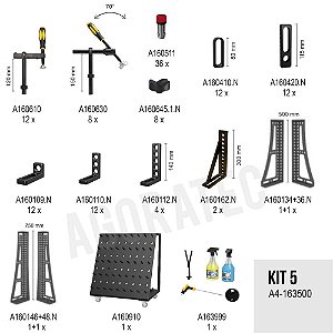 Kit 5 de fixadores AGORATEC D16 - 120 pcs - A4-163500