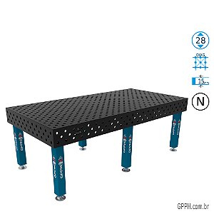 Mesa PRO 2400x1200x200 Ø28 - nitretada DIAG Grade 100x100 GPPH - GPPR240120.1D.28N