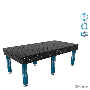 Mesa PRO 2400x1200x200 Ø28 - Grade 100x100 GPPH - GPPR240120.1.28