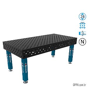 Mesa PRO 2000x1000x200 Ø28 - nitretada DIAG Grade 100x100 GPPH - GPPR200100.1D.28N