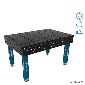 Mesa PRO 1500x1000x200 Ø28 - Grade 100x100 GPPH - GPPR150100.1.28
