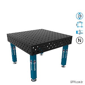 Mesa PRO 1200x1200x200 Ø28 - nitretada Grade 100x100 GPPH - GPPR120120.1.28N