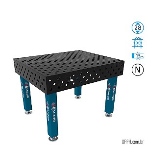 Mesa PRO 1200x1000x200 Ø28 - nitretada DIAG Grade 100x100 GPPH - GPPR120100.1D.28N