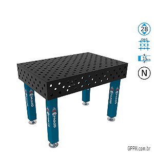 Mesa PRO 1200x800x200 Ø28 - nitretada DIAG Grade 100x100 GPPH - GPPR12080.1D.28N