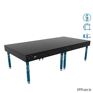 Mesa ECO 3000x1480x200 Ø16 - Grade 100x100 GPPH - GPEC300148.1.16