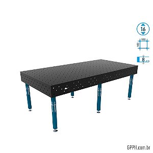 Mesa ECO  2400x1200x200 Ø16 - Grade 100x100 GPPH - GPEC240120.1.16