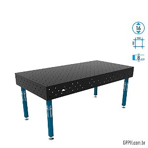 Mesa ECO 2000x1000x200 Ø16 - GPPH Grade 100x100  - GPEC200100.1.16