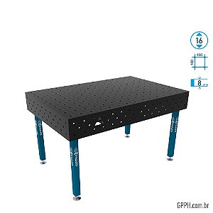 Mesa ECO 1500x1000x200 - Grade 100x100 Ø16 GPPH - GPEC150100.1.16