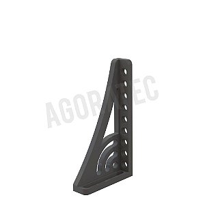 Esquadro de encosto e de fixação 500 G com esquadro giratório esquerda AGORATEC ‐ Nitretado - A2-280164.N
