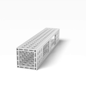 Perfil em alumínio forma U 500x100x100 4-AQ16014050.V