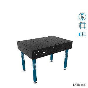 Mesa ECO 1200x800x200 Ø16 - GPPH Grade 100x100  - GPEC12080.1.16