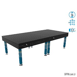 Mesa PLUS 3000x1480x200 Ø16 - Grade 50x50 GPPH - GPPL300148.2.16