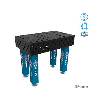 Mesa EXPERT 1000x600x200 Ø28 - Grade 100x100 GPPH - GPEX10060.1.28