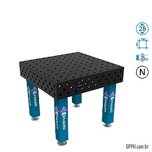 Mesa EXPERT 1000x1000x200 Ø28 - nitretada Grade 100x100 GPPH - GPEX100100.1.28N