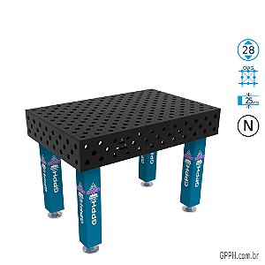Mesa EXPERT 1200x800x200 Ø28 - nitretada DIAG Grade 100x100 GPPH - GPEX12080.1D.28N