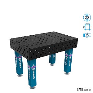 Mesa EXPERT 1200x800x200 Ø28 - Grade 100x100 GPPH - GPEX12080.1.28
