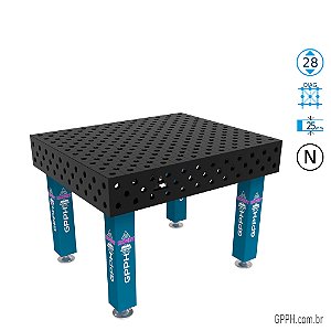 Mesa EXPERT 1200x1000x200 Ø28 - nitretada DIAG Grade 100x100 GPPH - GPEX120100.1D.28N