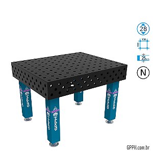 Mesa EXPERT 1200x1000x200 Ø28 - nitretada Grade 100x100 GPPH - GPEX120100.1.28N