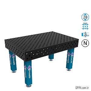 Mesa EXPERT 1500x1000x200 Ø28 - nitretada DIAG Grade 100x100 GPPH - GPEX150100.1D.28N