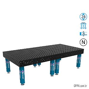 Mesa EXPERT 3000x1480x200 Ø28 - nitretada DIAG Grade 100x100 GPPH - GPEX300148.1D.28N
