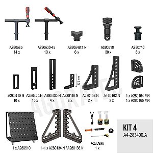 Kit de fixadores D28 - Kit 4 - A4-283400.A