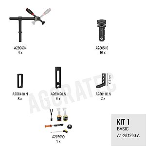 Kit de fixadores D28 - Kit 1 BASIC - A4-281200.A
