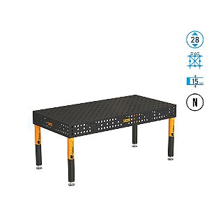 Mesa PRO 2000x1000 Ø28 - nitretada DIAG Grade 100x100 Elefanttools - ETPR200100.XD7D