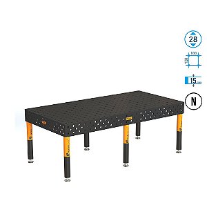 Mesa PRO 2400x1200 Ø28 - nitretada Grade 100x100 Elefanttools - ETPR240120.X7