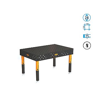 Mesa EXPERT 1500x1000 Ø28 - nitretada Grade 100x100 Elefanttools - ETEX150100.X7