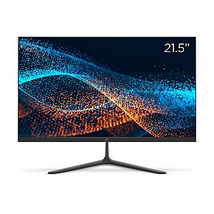 Monitor Office 21,5" Slim Get LED VA Full HD, 5ms, 100Hz, VGA/HDMI, Preto