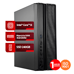 Computador Goldentec com Intel Core i5 10ª Geração, 8GB RAM, SSD 240GB e Windows 11 Pro.