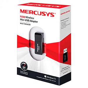Mini Adaptador USB Mercusys, Wireless N300 - MCS0007